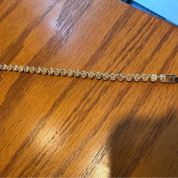 Swarovski Gold Bracelet with Clear Crystals - Picture 3 of 3